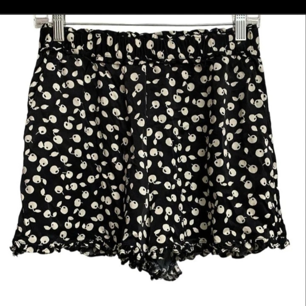 MAEVE by Anthropology Black And White Cherry Flirty Skorts